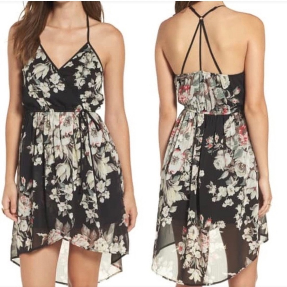 B.O.G. Collective Y2K Fairy Floral Cross Back Whimsy High Low Dress Size‎ Medium